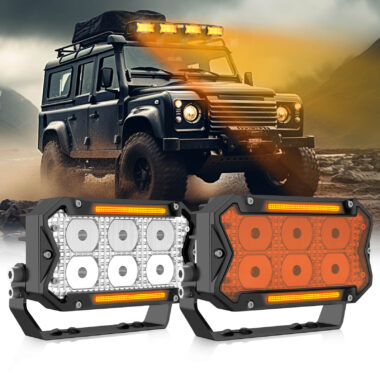 X9-2 5 Inch LED Off-Road Lights Spot Flood Combo With DRL White&Amber
